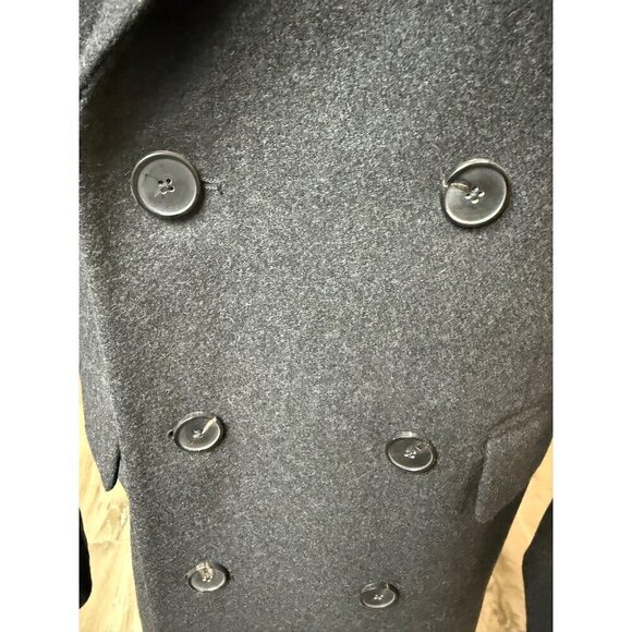 The Kooples Men’s Gray Double-Breasted Wool Blend Overcoat Size FR 46/US 36‎ - Picture 12 of 16